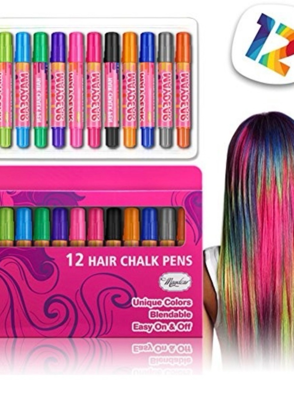 12 Hair Chalk Pens